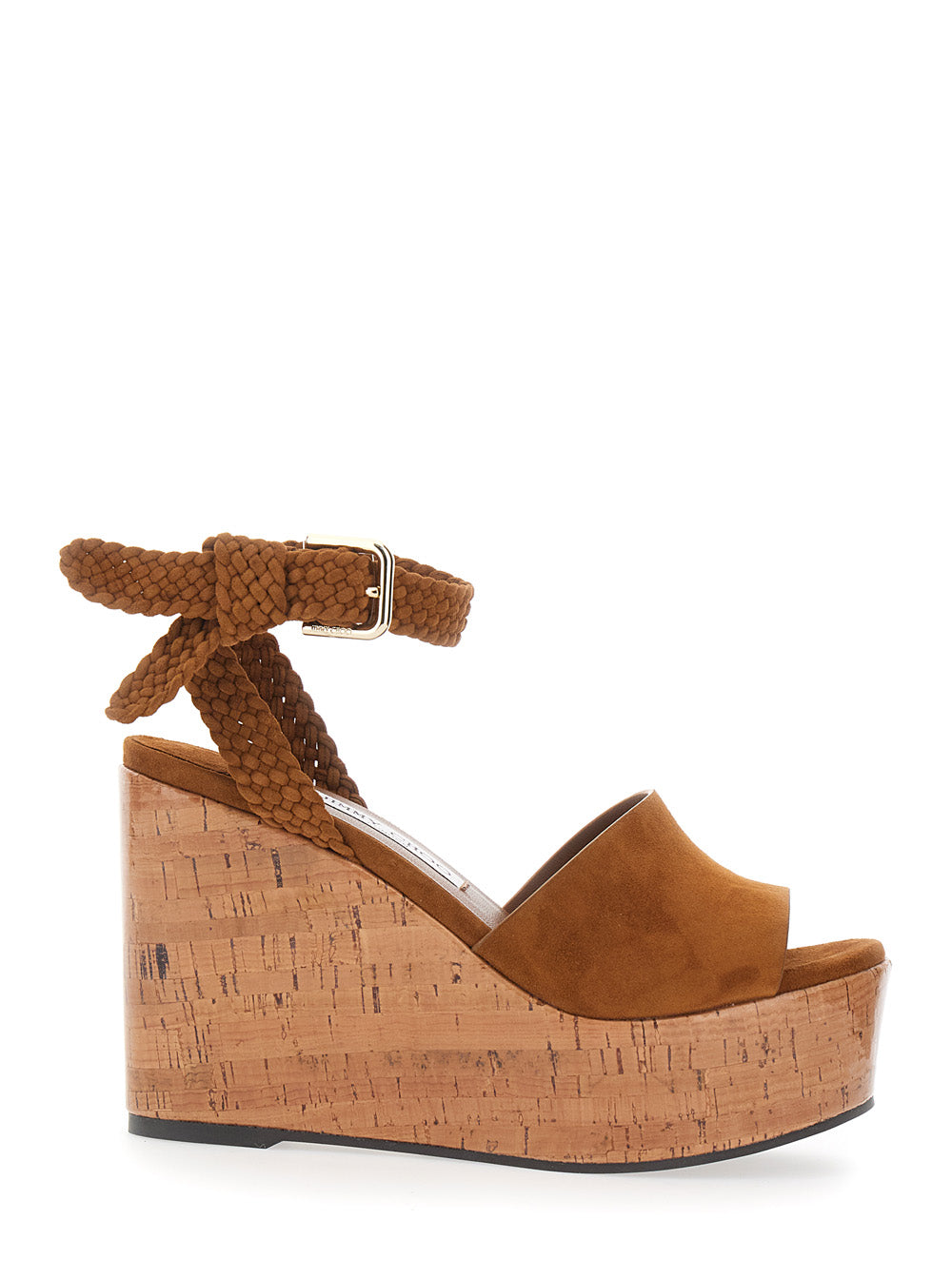 Jimmy Choo Women 'Jori' Brown Wedges With Ankle Strap Closure And High Heel In Leather Woman JIMMY CHOO