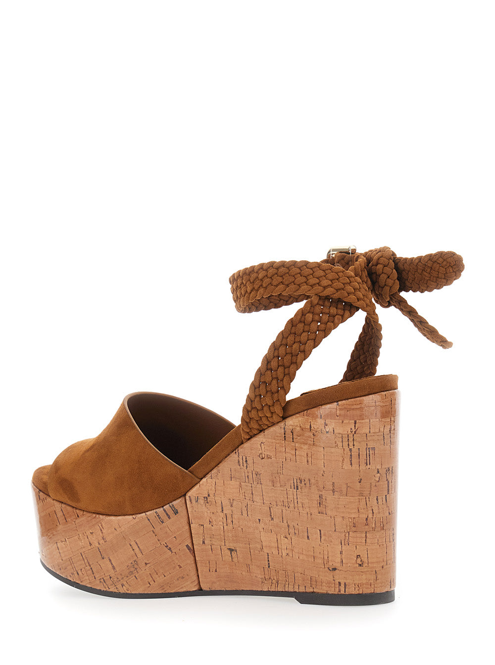Jimmy Choo Women 'Jori' Brown Wedges With Ankle Strap Closure And High Heel In Leather Woman JIMMY CHOO