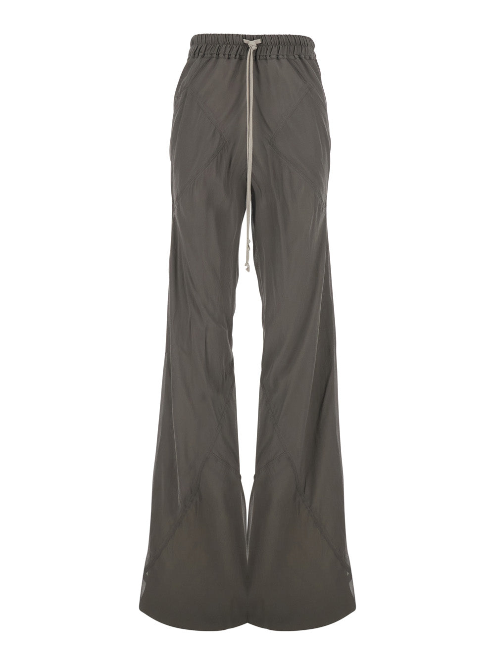 Rick Owens Women 'Bias' Grey Trousers With Elastic Waist With Drawstring In Silk And Fabric Blend Woman RICK OWENS