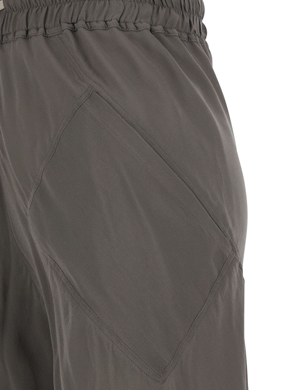 Rick Owens Women 'Bias' Grey Trousers With Elastic Waist With Drawstring In Silk And Fabric Blend Woman RICK OWENS