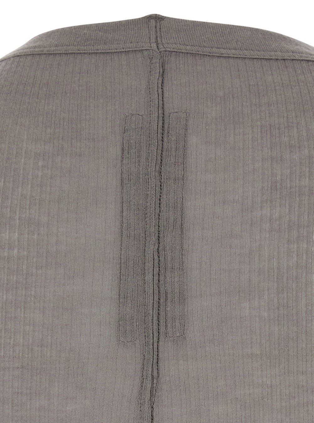 Rick Owens Women Round Neck T-Shirt With Ribbed Design In Viscose And Silk Blend Gray Women RICK OWENS