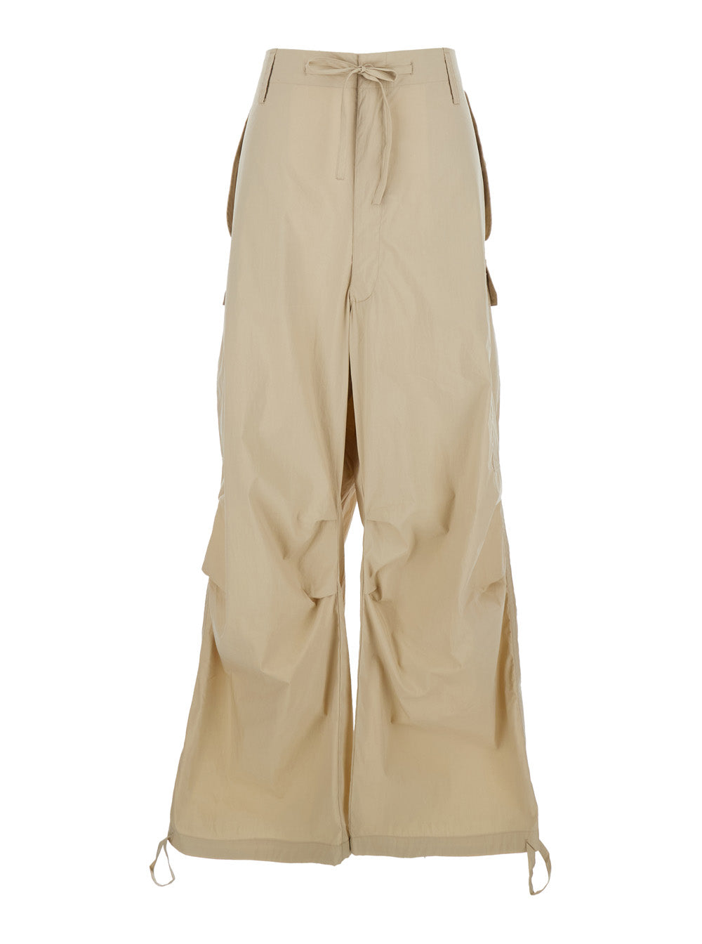 P.A.R.O.S.H. Women Beige Drawstring Waist Cargo Pants For Women P.A.R.O.S.H.