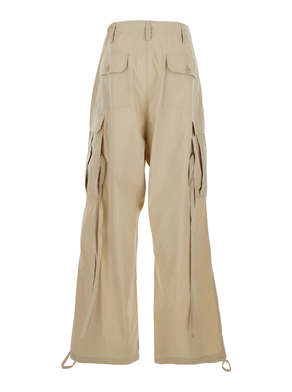 P.A.R.O.S.H. Women Beige Drawstring Waist Cargo Pants For Women P.A.R.O.S.H.