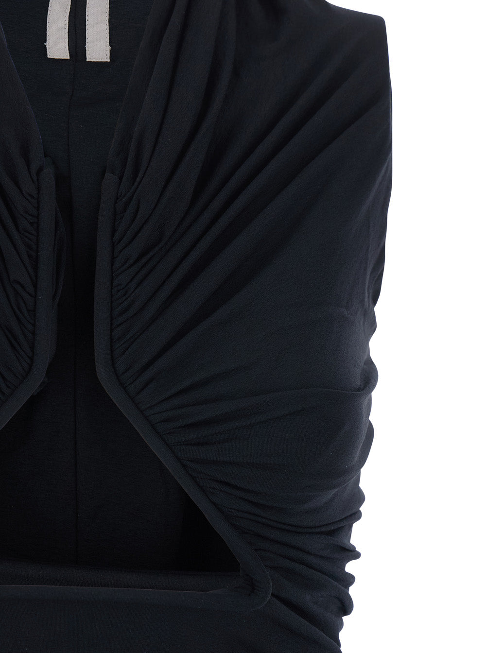Rick Owens Women Top With Ruching Design And Front Vent In Black Fabric For Women RICK OWENS
