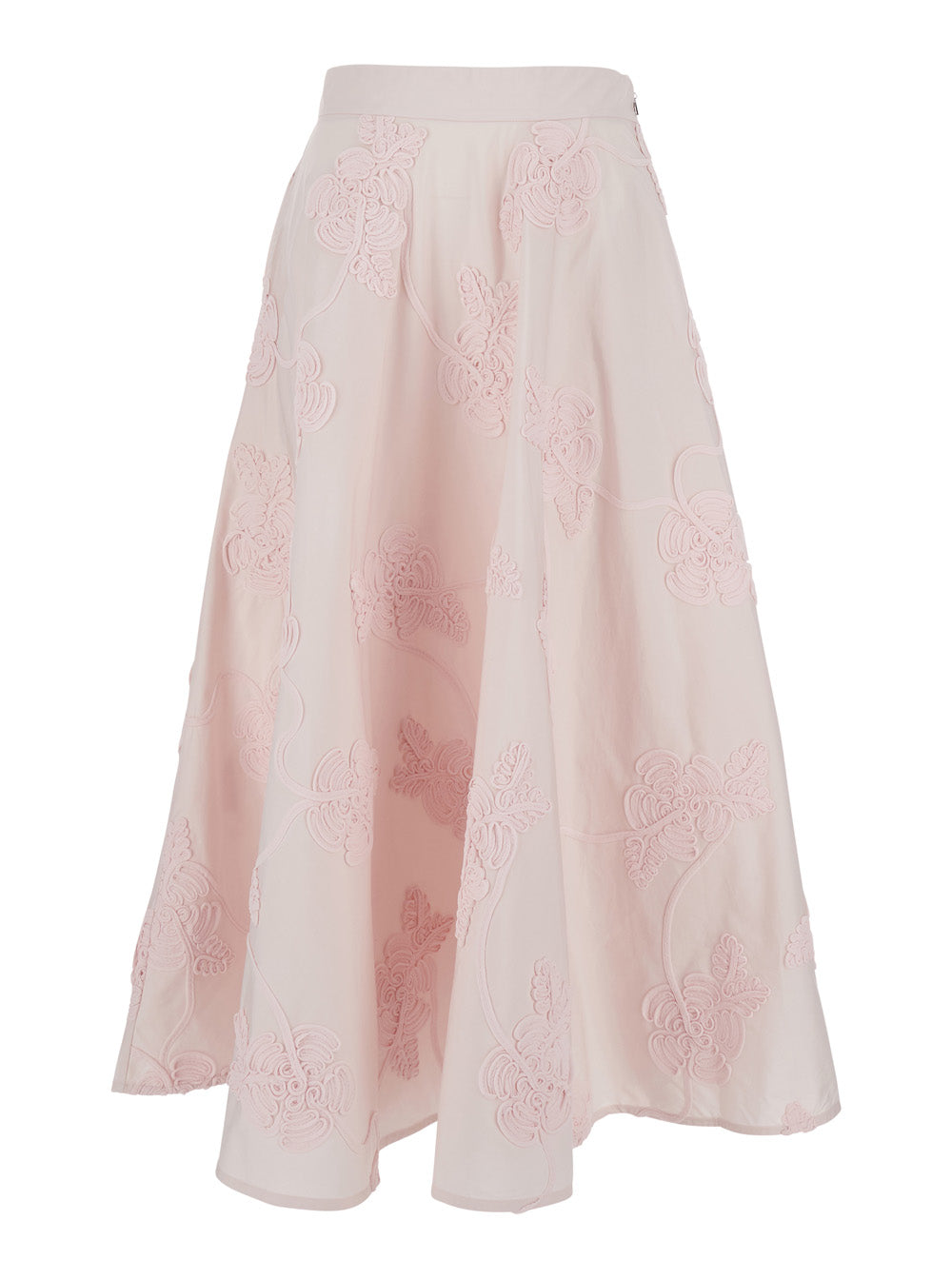 Rotate Women Maxi Skirt "Floral" With Side Zip Closure In Pink Fabric For Women ROTATE