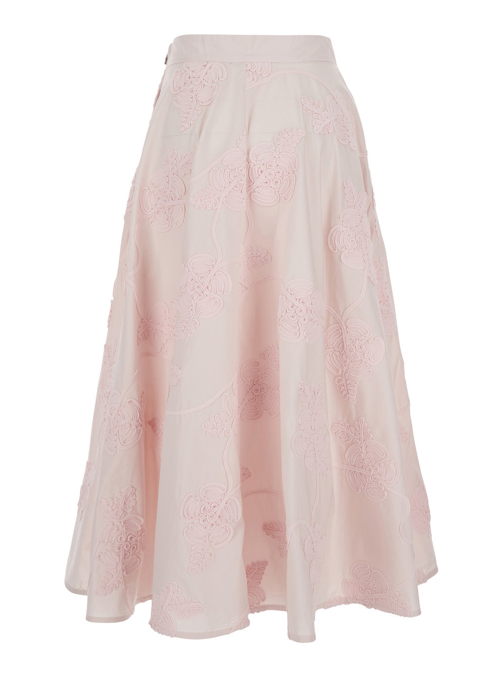 Rotate Women Maxi Skirt "Floral" With Side Zip Closure In Pink Fabric For Women ROTATE
