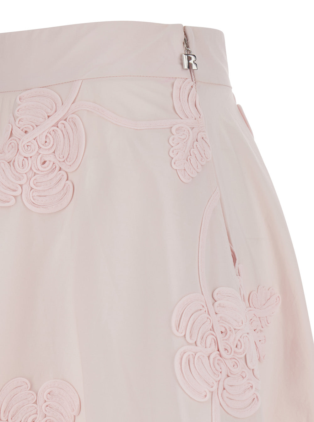 Rotate Women Maxi Skirt "Floral" With Side Zip Closure In Pink Fabric For Women ROTATE