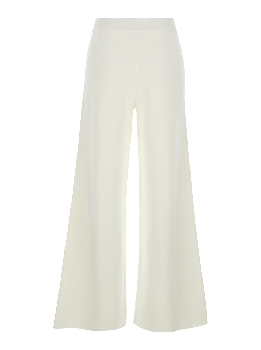 P.A.R.O.S.H. Women Wide Leg Pull-On Pants In Viscose Blend White Women P.A.R.O.S.H.