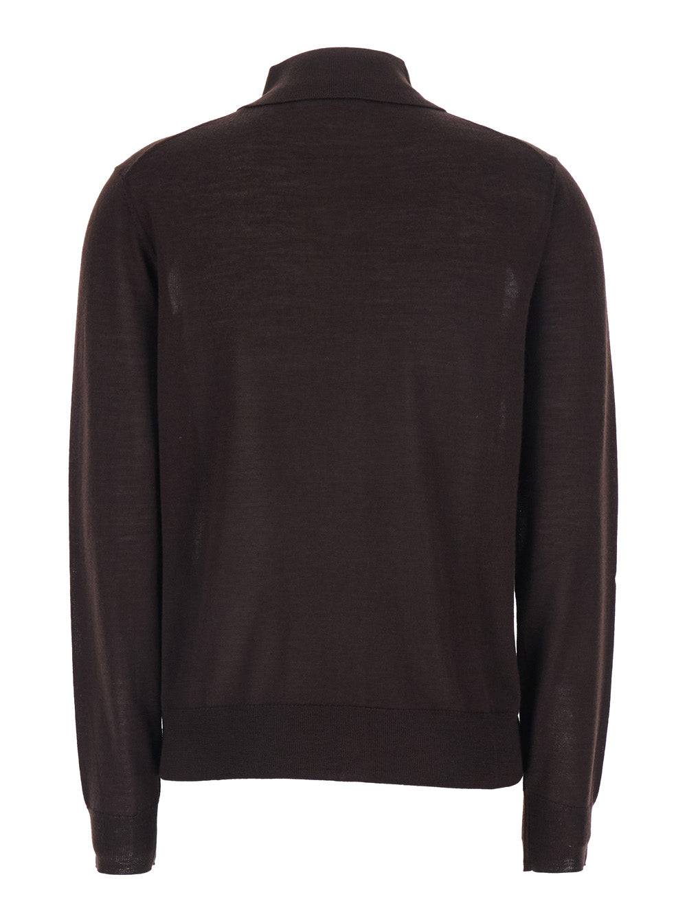P.A.R.O.S.H. Women Polo Collar Sweater With Front Button Closure In Brown Wool Blend For Women P.A.R.O.S.H.