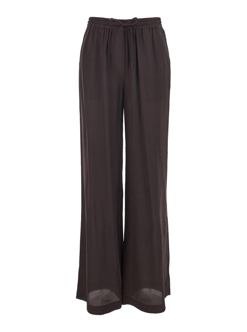 P.A.R.O.S.H. Women Brown Women's Silk Drawstring Waist Pants P.A.R.O.S.H.