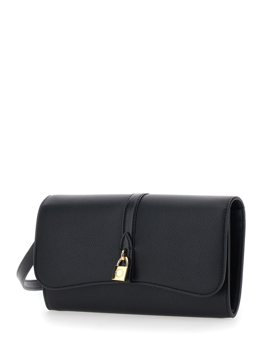 Stella Mccartney Women 'Stella Ryder' Black Crossbody Bag With Logoed Padlock Detail On The Front In Eco Leather Woman STELLA MCCARTNEY