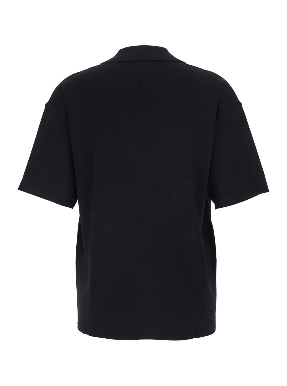 P.A.R.O.S.H. Women Polo With Dropped Shoulders And V-Neck In Black Viscose Blend For Women P.A.R.O.S.H.