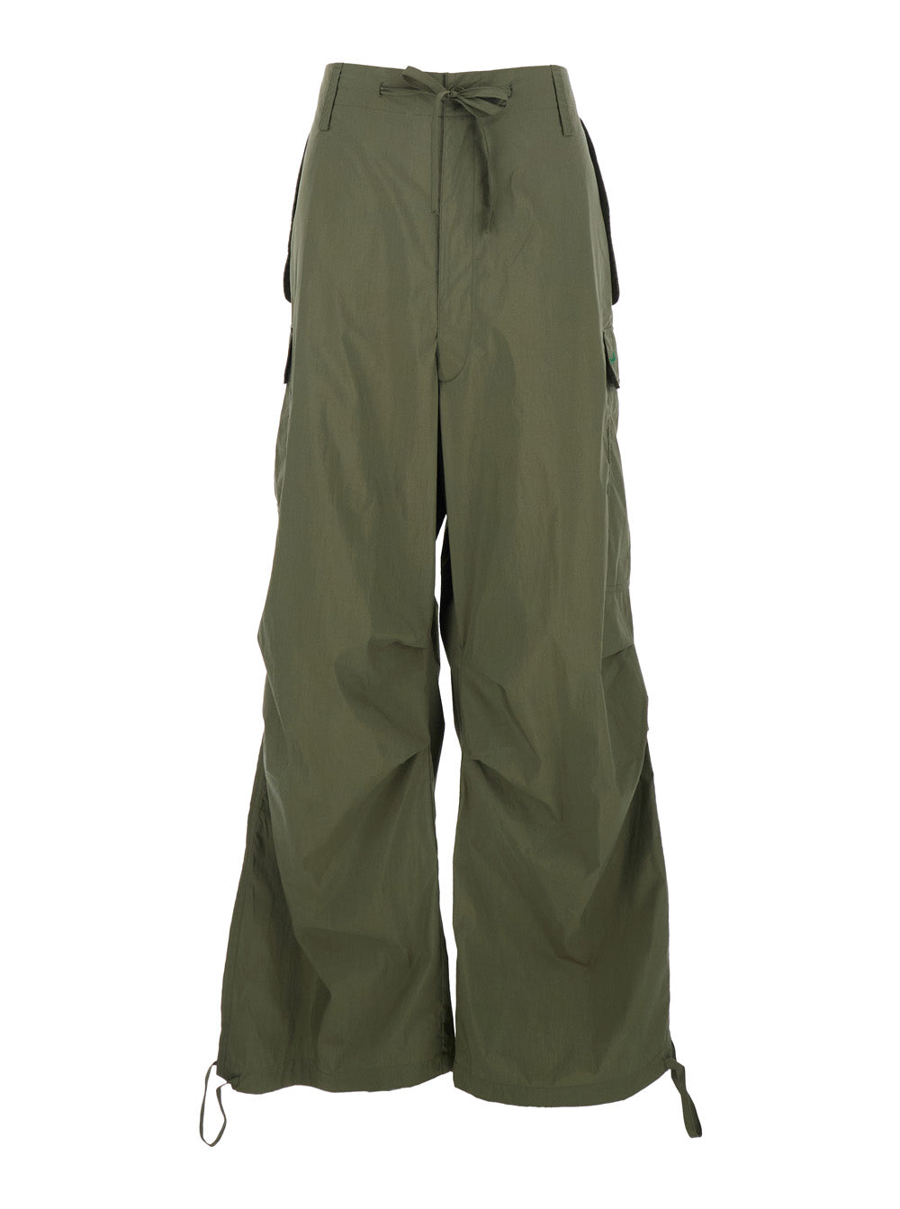 P.A.R.O.S.H. Women Cargo Pants With Drawstring Waist And Pockets Green Women P.A.R.O.S.H.