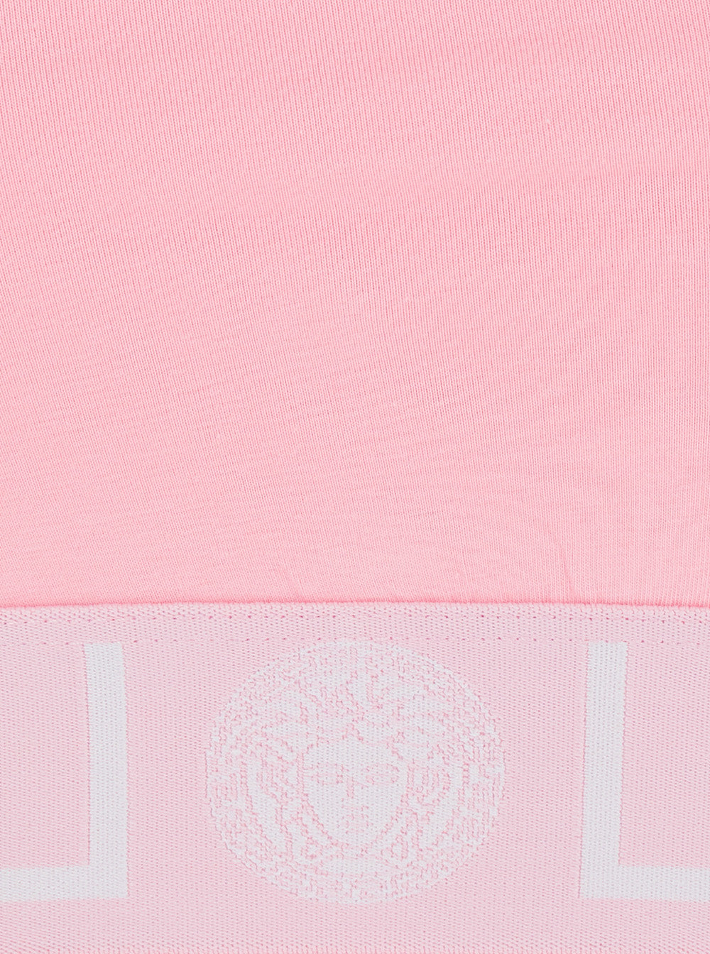 Versace Women Pink Sport Top With Greca And Medusa Logo In Tech Fabric For Women VERSACE