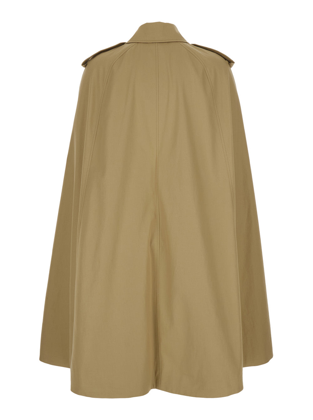 Burberry Women Bellemont Beige Cape With Classic Collar And Front Belt In  Cotton For Women BURBERRY