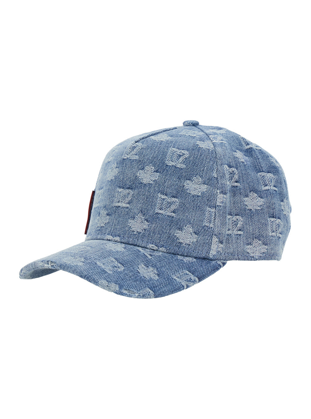 Dsquared2 Men Dsquared2 Blue Denim All-Over Logo Baseball Cap For Men