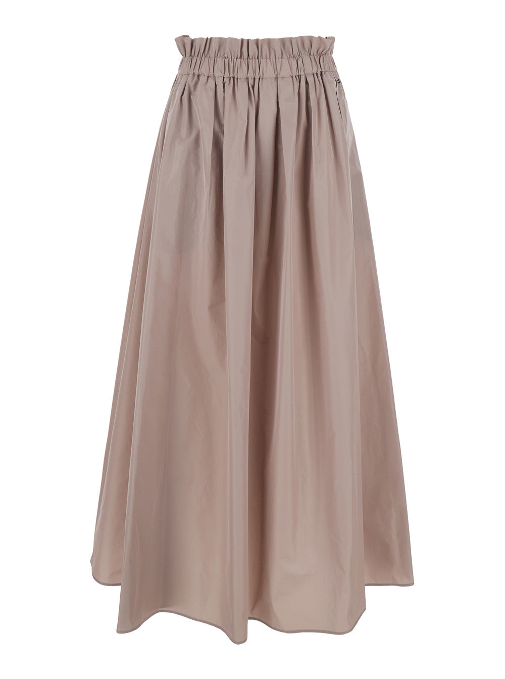 Herno Women Pink Skirt With Logo Plaque On The Side And Elastic Waist In Tech Fabric Woman HERNO