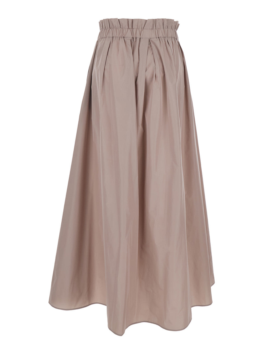 Herno Women Pink Skirt With Logo Plaque On The Side And Elastic Waist In Tech Fabric Woman HERNO