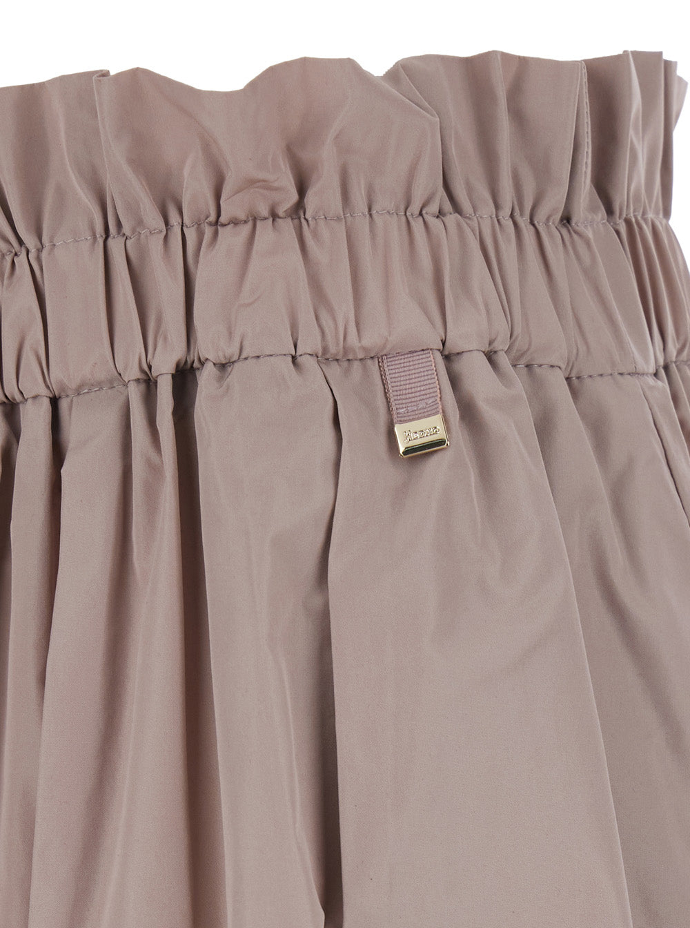 Herno Women Pink Skirt With Logo Plaque On The Side And Elastic Waist In Tech Fabric Woman HERNO