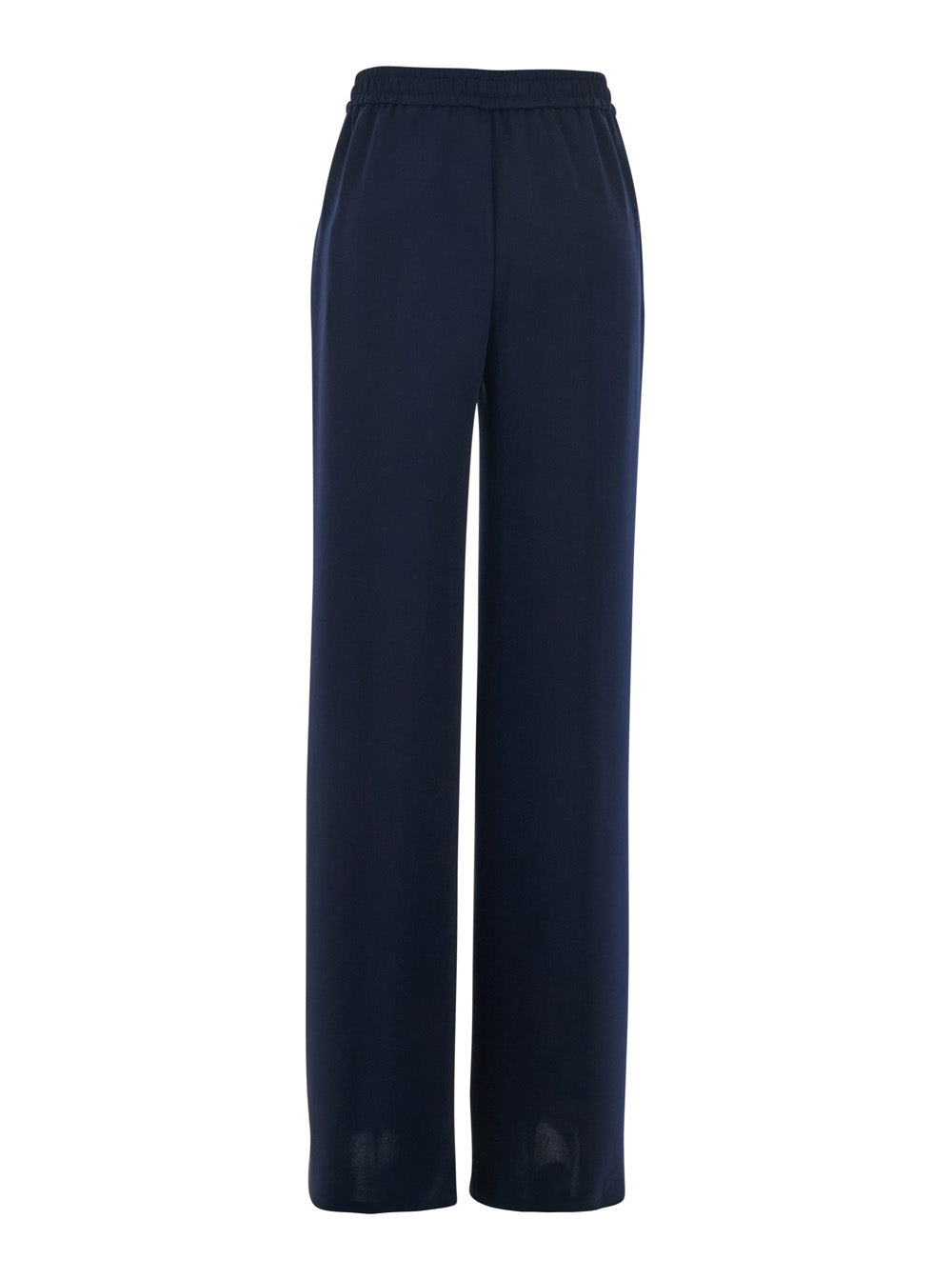 Herno Women Blue Pants With Elastic Waist And Drawstring And Logo Plate On Drawstring In Tech Fabric For Women HERNO