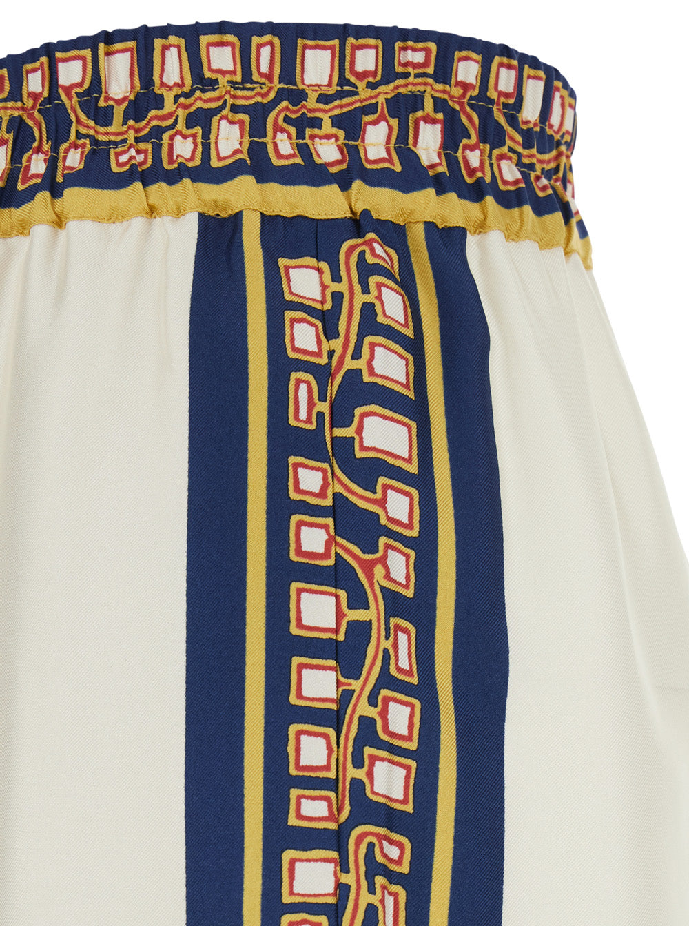 La Doublej Women Multicolor Wide-Leg Palazzo Pants With All-Over Print In Silk Women LA DOUBLEJ