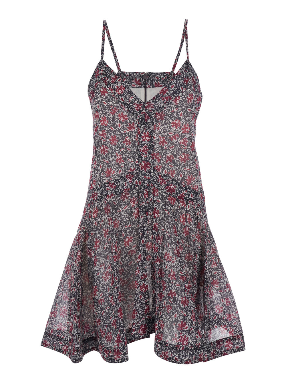 Isabel Marant Etoile Women 'Danielle' Purple Dress With V-Neck And Floral Motif In Viscose For Women ISABEL MARANT ETOILE