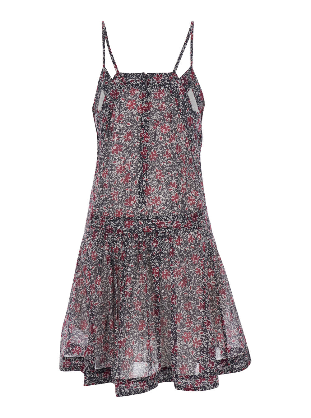 Isabel Marant Etoile Women 'Danielle' Purple Dress With V-Neck And Floral Motif In Viscose For Women ISABEL MARANT ETOILE