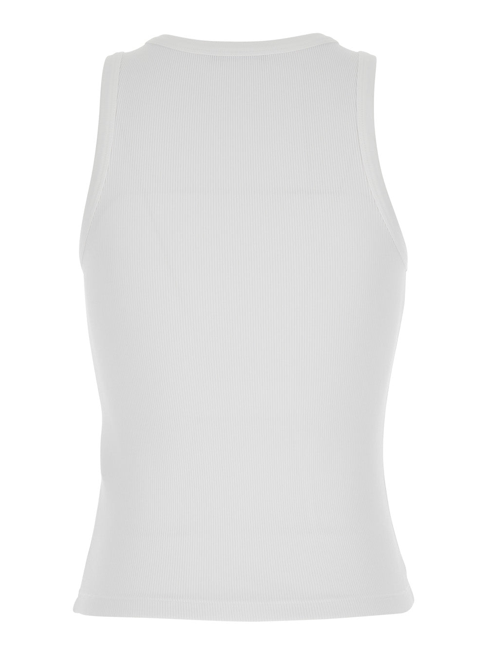Givenchy Women White Sleeveless Top With Logo Lettering On The Front In Stretch Cotton For Women GIVENCHY