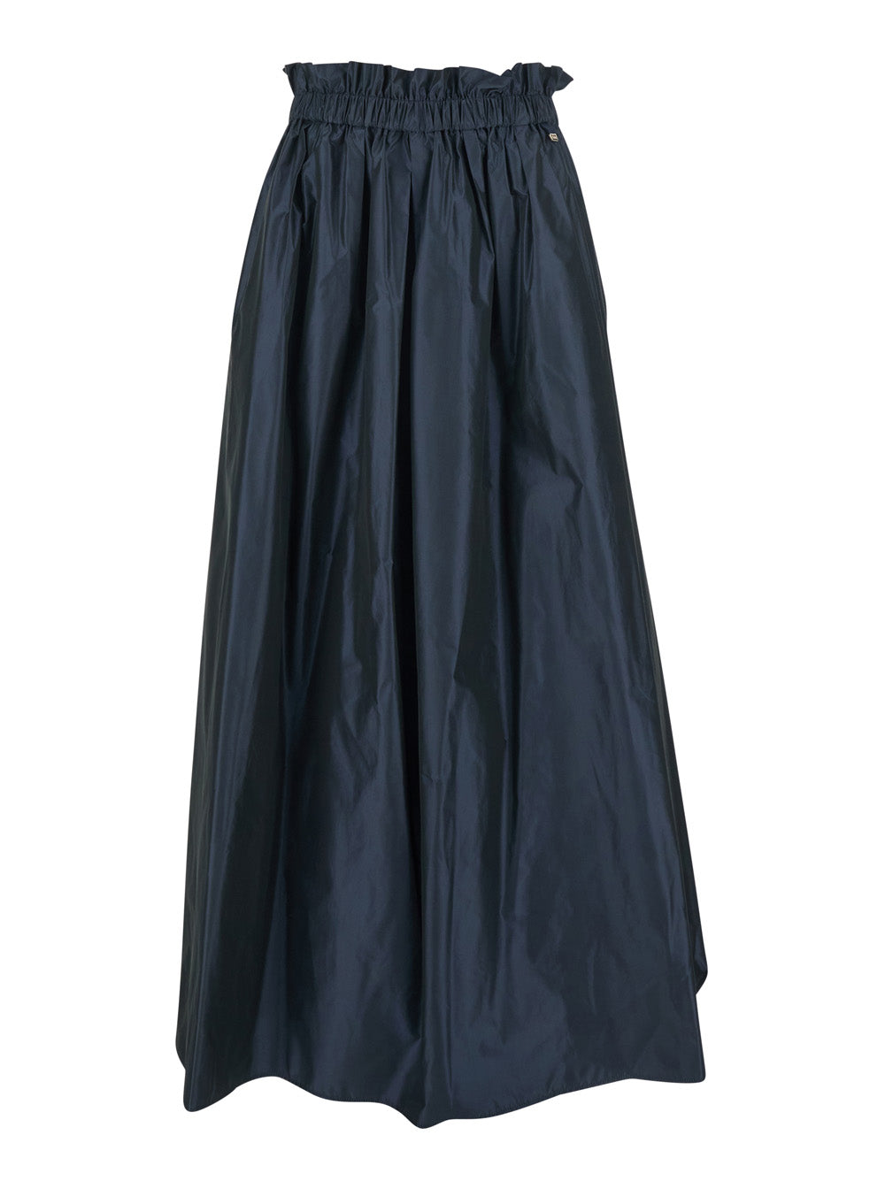 Herno Women Blue Skirt With Logo Plaque On The Side And Elastic Waist In Tech Fabric Woman HERNO