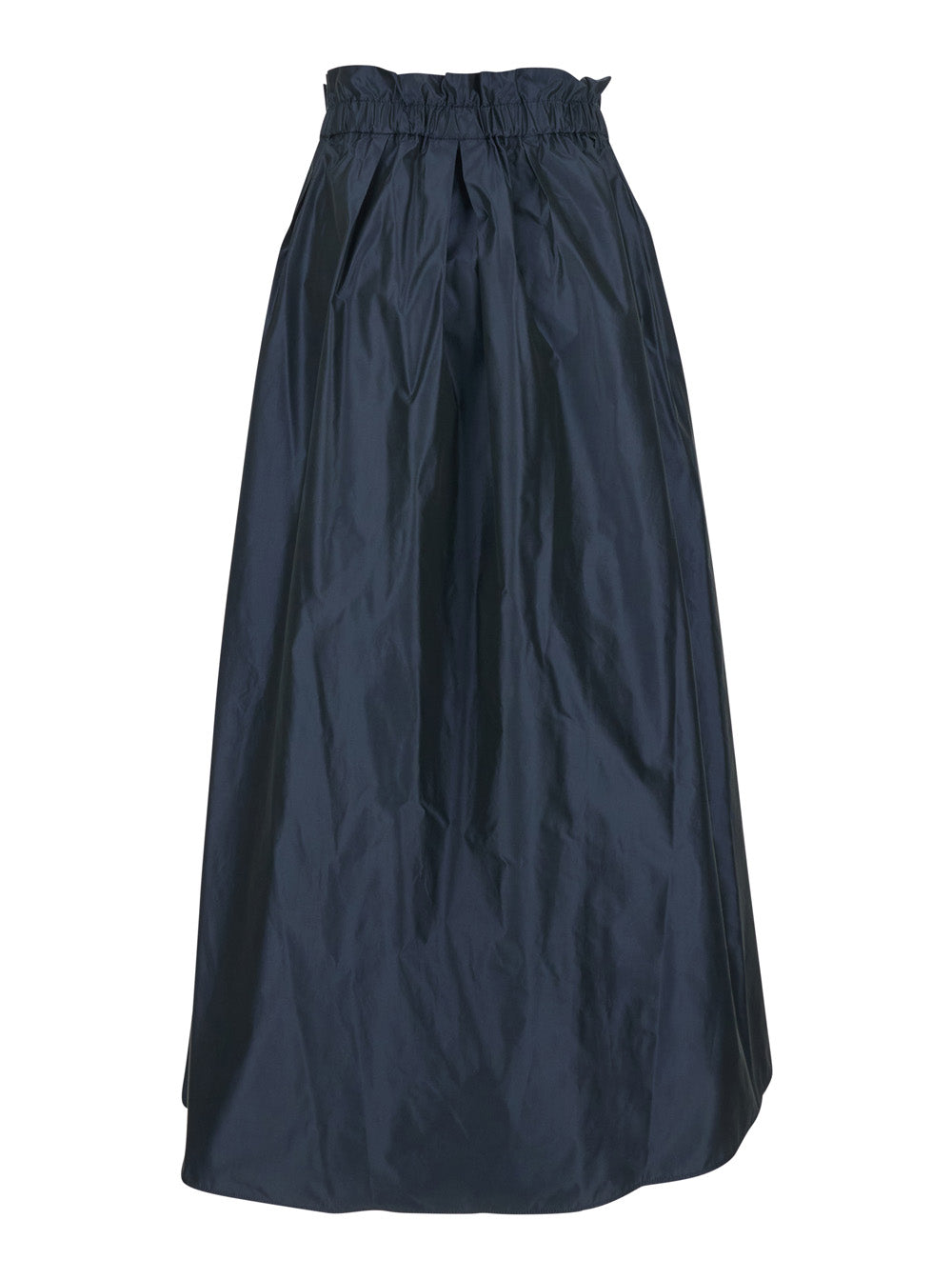 Herno Women Blue Skirt With Logo Plaque On The Side And Elastic Waist In Tech Fabric Woman HERNO