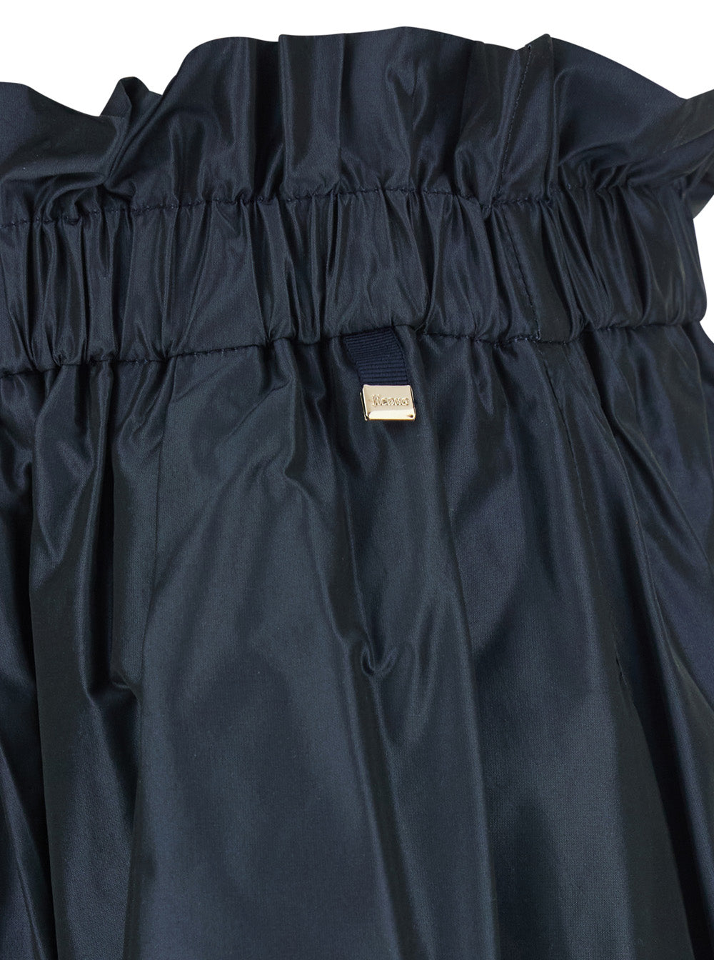 Herno Women Blue Skirt With Logo Plaque On The Side And Elastic Waist In Tech Fabric Woman HERNO