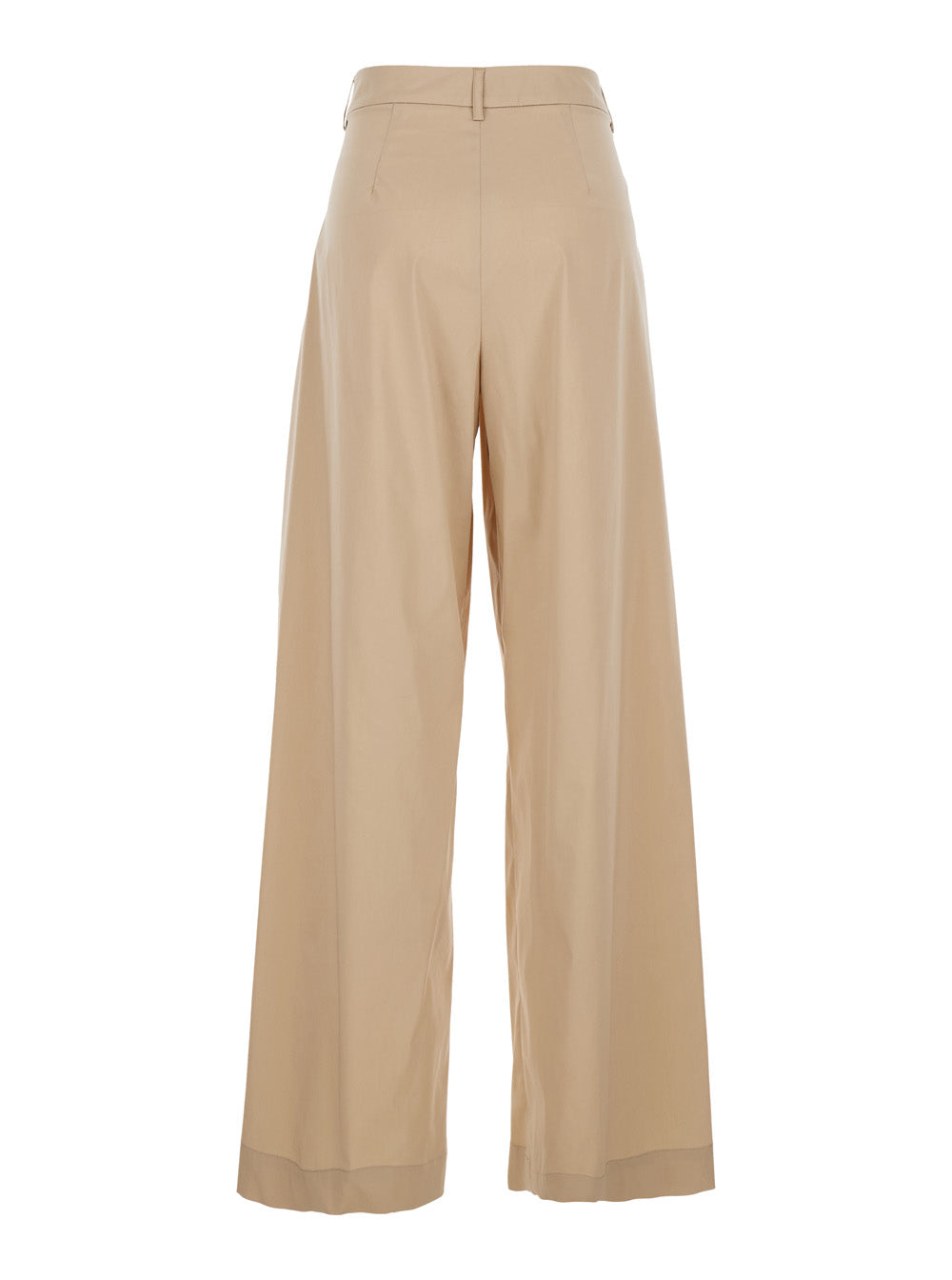 Leplain Women Beige Trousers With Front Pleats And Wide Leg In Cotton Woman LEPLAIN