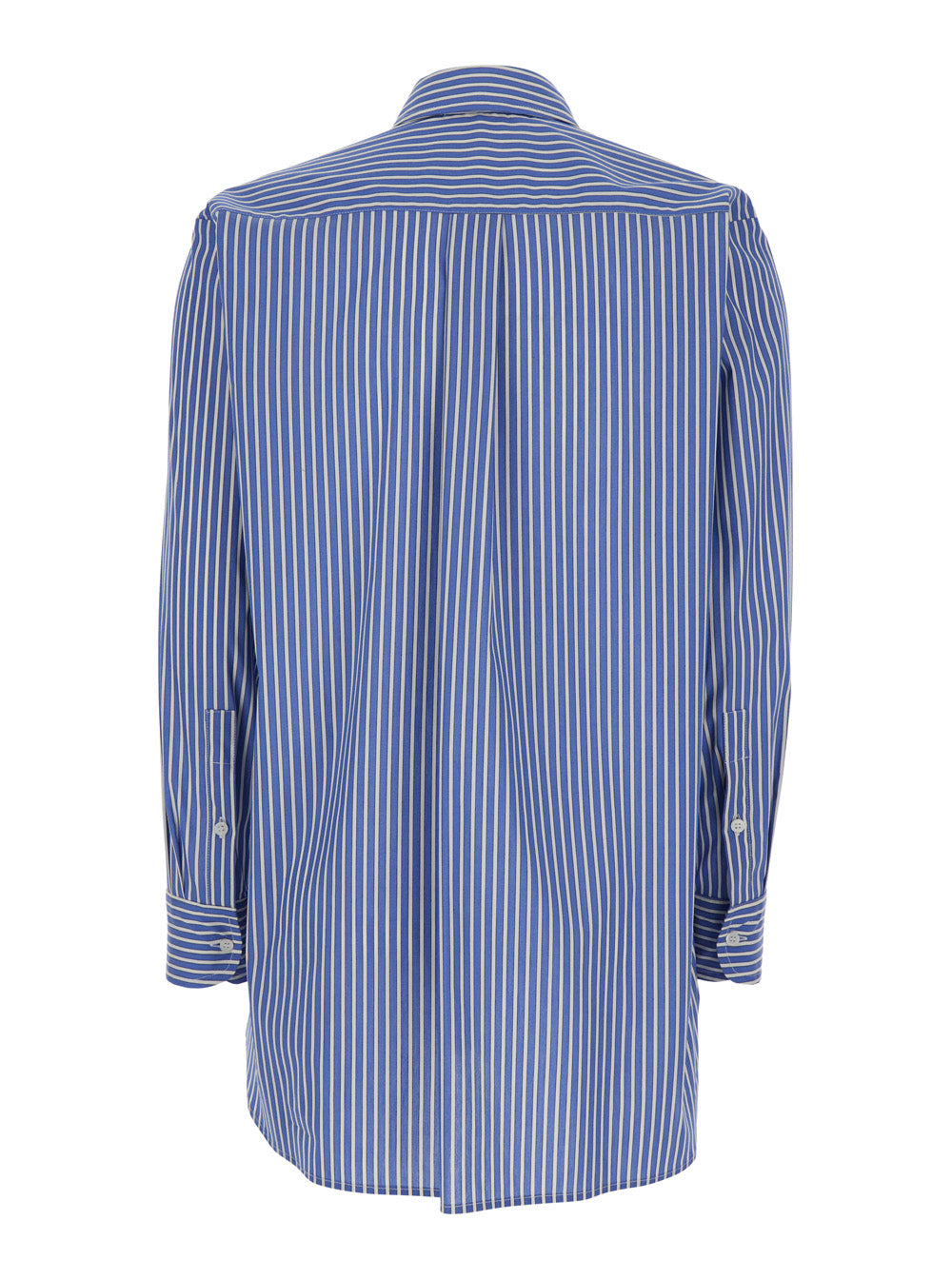 Leplain Women Shirt With Classic Collar And All-Over Striped Pattern In Blue Cotton For Women LEPLAIN