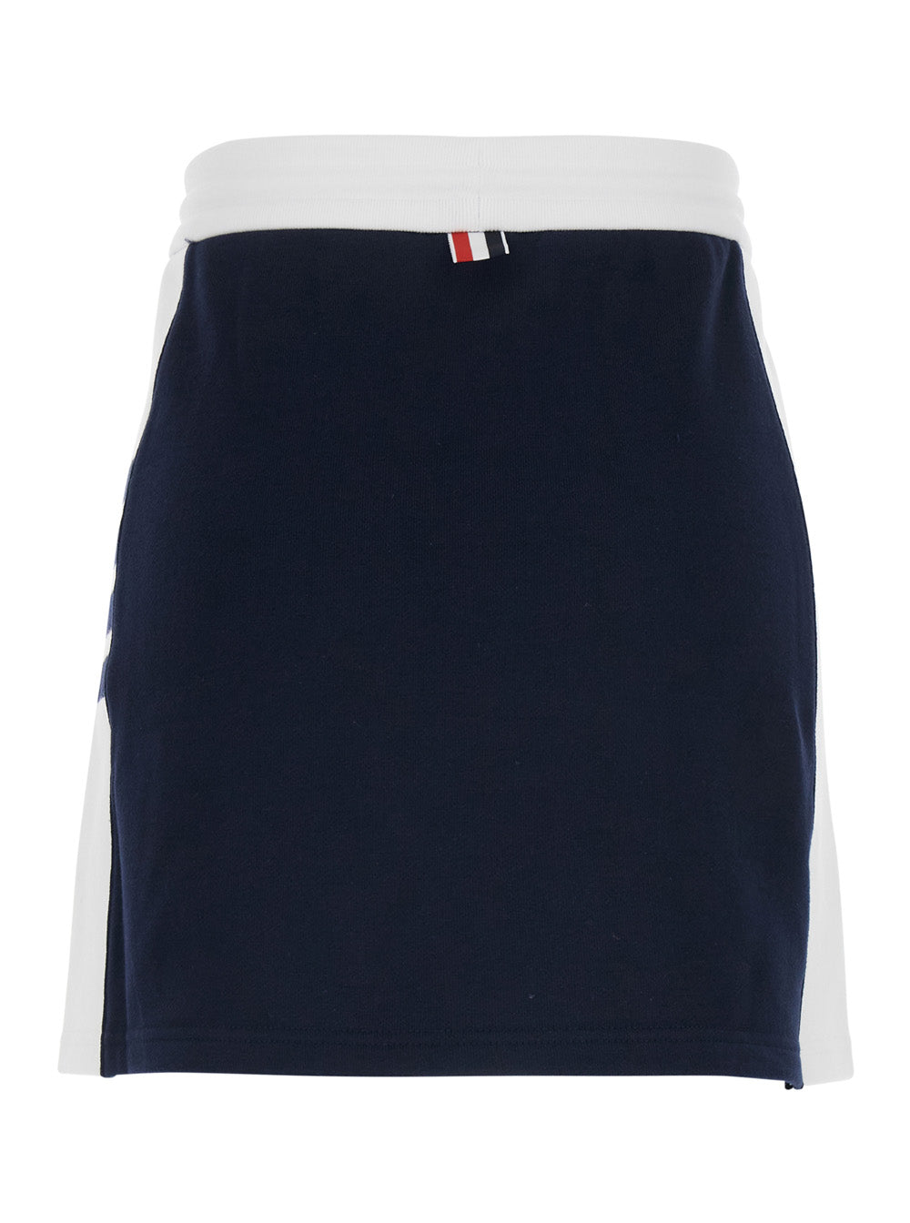 Thom Browne Women Dress 'Classic 4 Bar' With Elasticated Waist And Drawstring And 4Bar Logo On The Side In Blue Cotton For Women