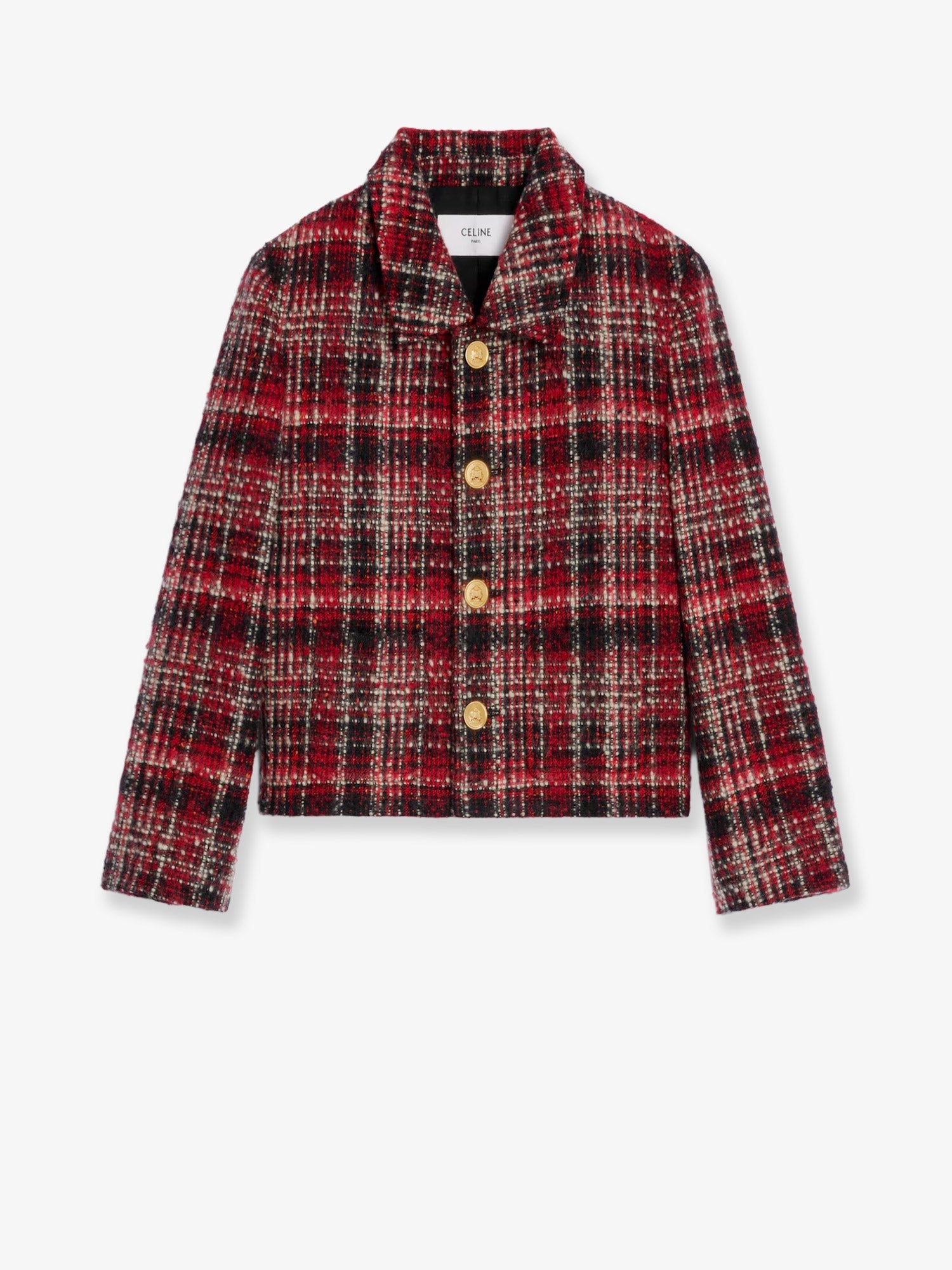 Celine Women Madras Wool, Cotton And Mohair Blazer CELINE