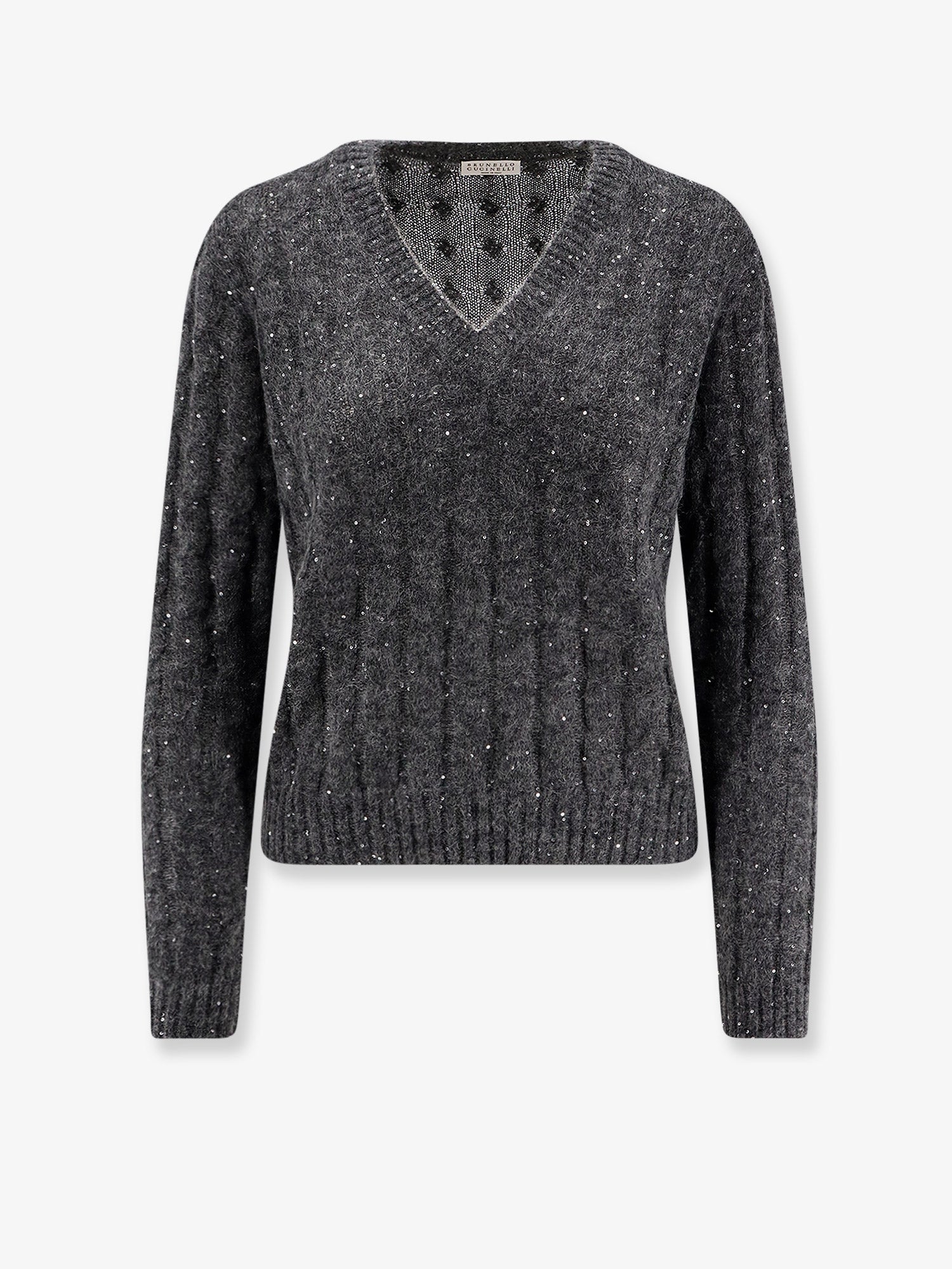 Brunello Cucinelli Women Wool Blend Sweater With All-Over Sequins BRUNELLO CUCINELLI