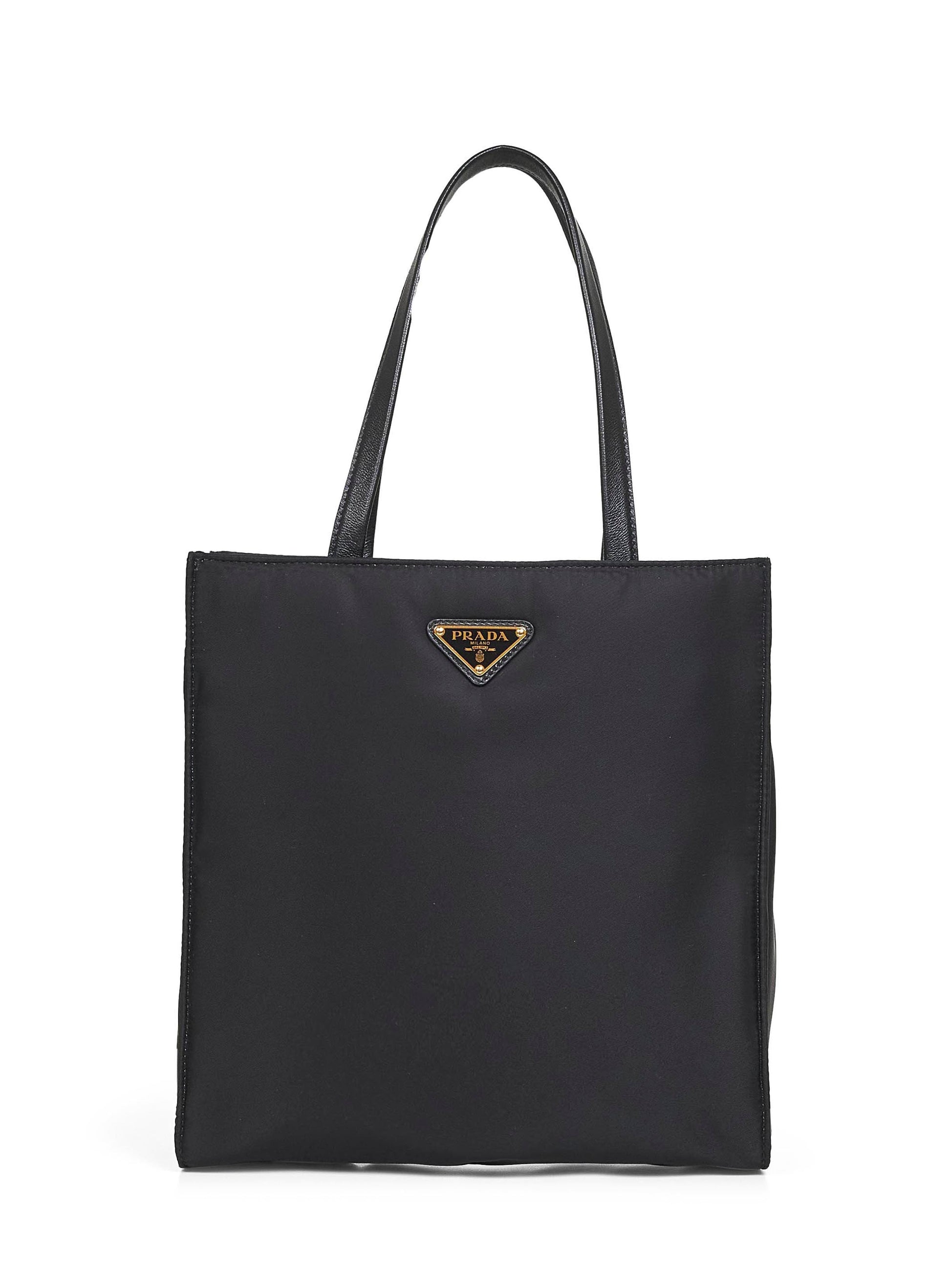 Prada Borse Women Black Shopping Bag With Shoulder Strap PRADA
