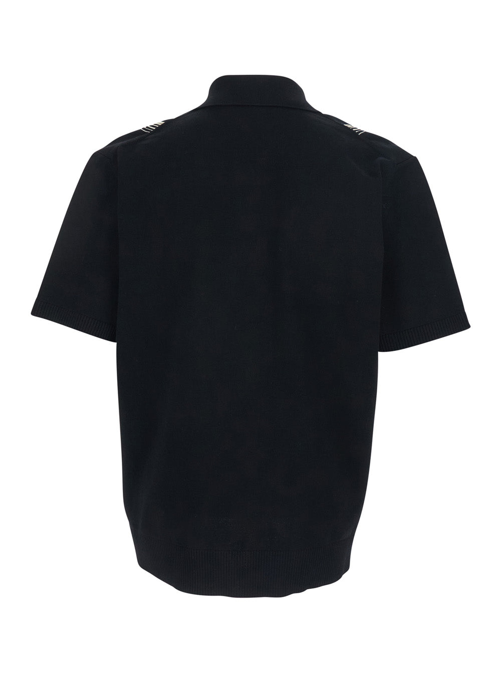 Amiri Men Black Shirt With Pointed Collar And Bead Details On The Front In Cotton Blend Men AMIRI