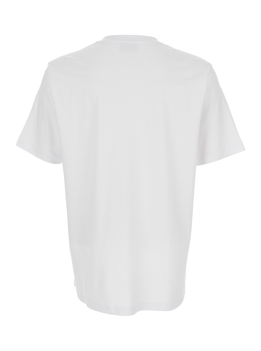 Diesel Men 'T-Adjust-Met' White T-Shirt With Lettering Logo On The Front In Cotton For Men