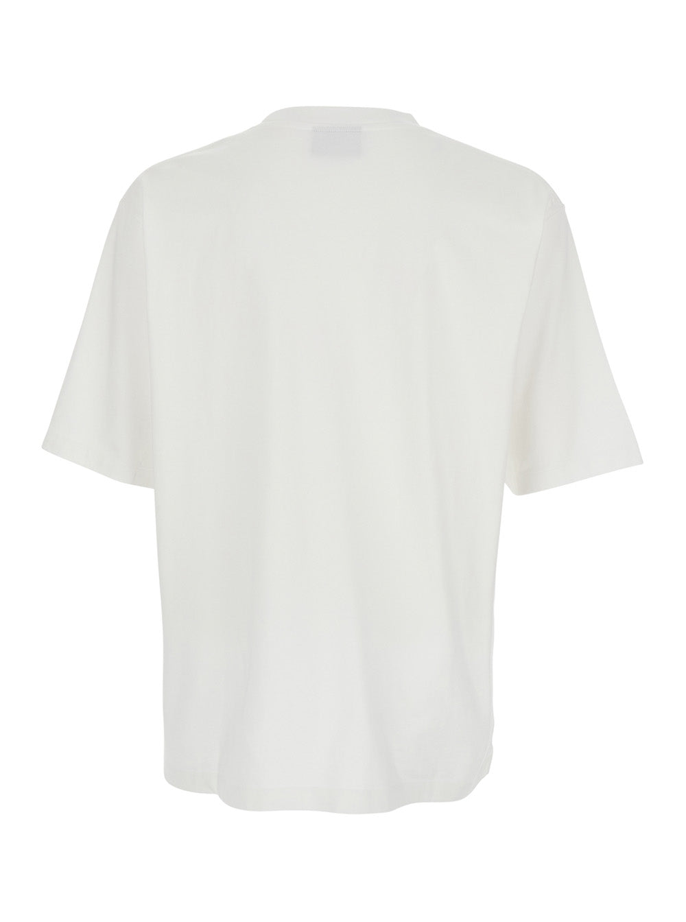 Dsquared2 Men White T-Shirt With Logo Print On The Front In Cotton For Men DSQUARED2
