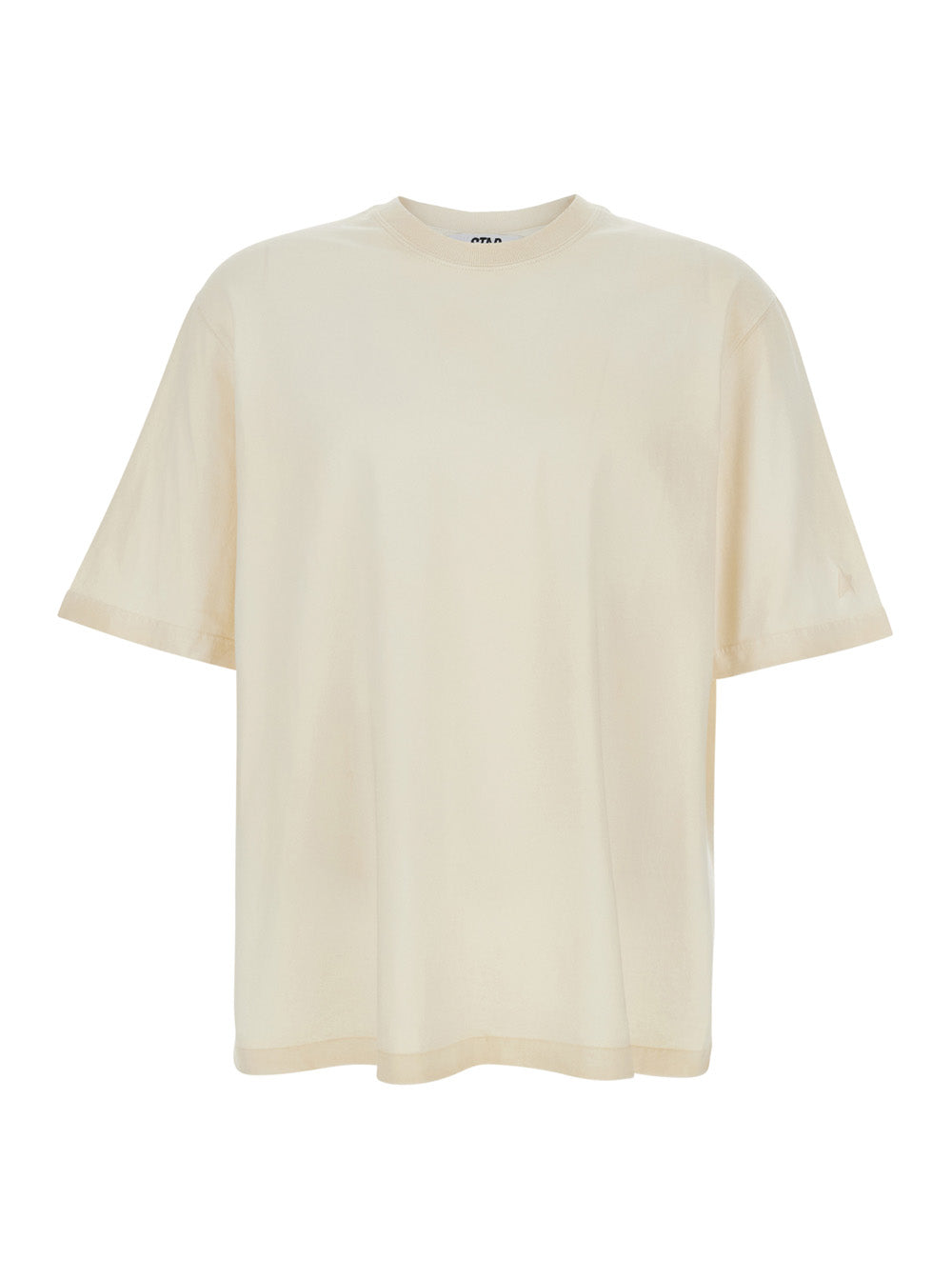 Golden Goose Men Off-White T-Shirt With Printed Logo On The Back In Cotton For Men GOLDEN GOOSE