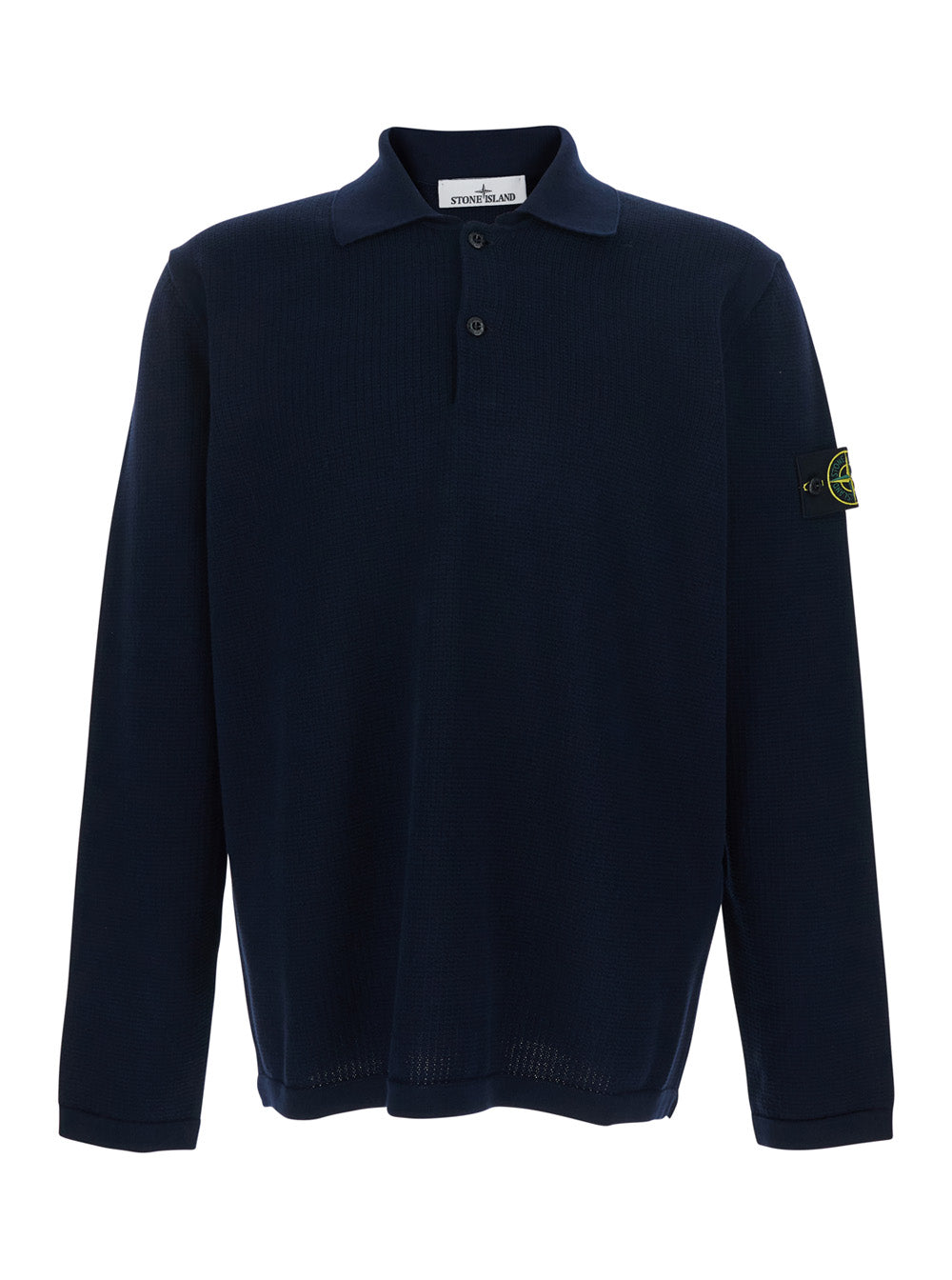 Stone Island Men Blue  Sweatshirt With Logo Patch On Sleeve In Cotton For Men
