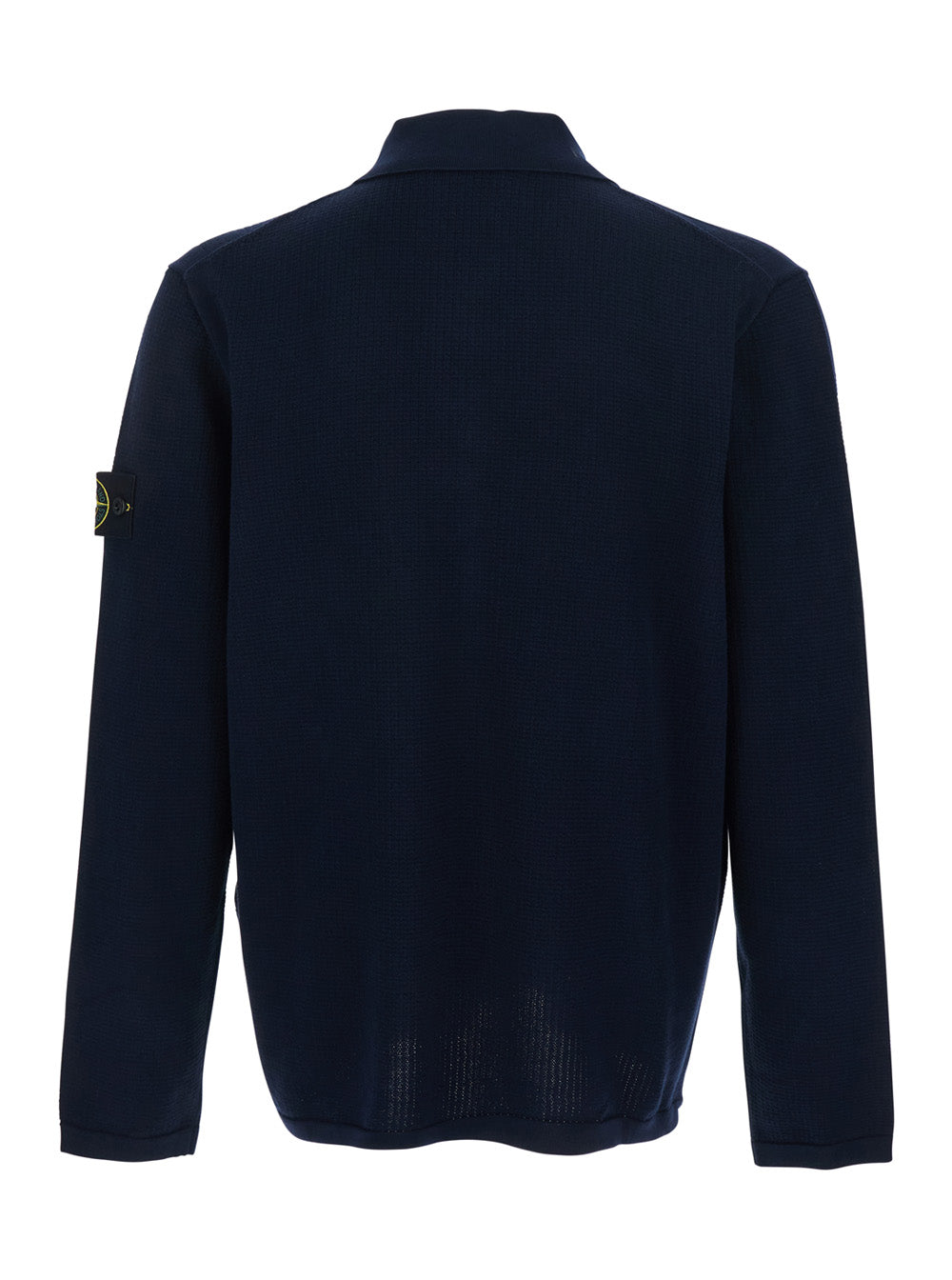 Stone Island Men Blue  Sweatshirt With Logo Patch On Sleeve In Cotton For Men