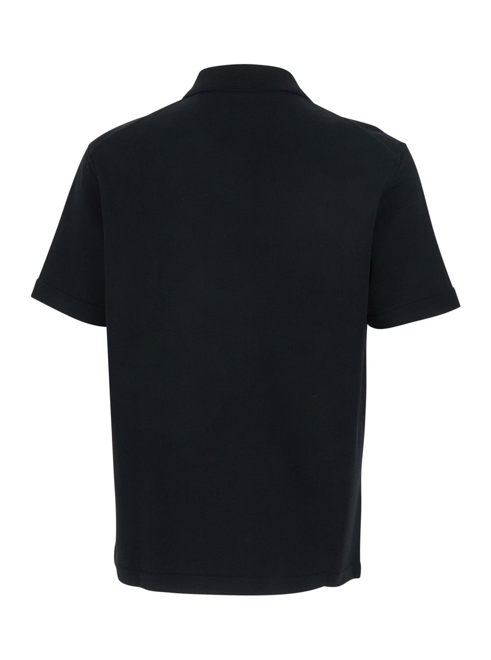 Jil Sander Men Black 'Jil Sander' Polo With Classic Collar And Front Zip Closure For Men