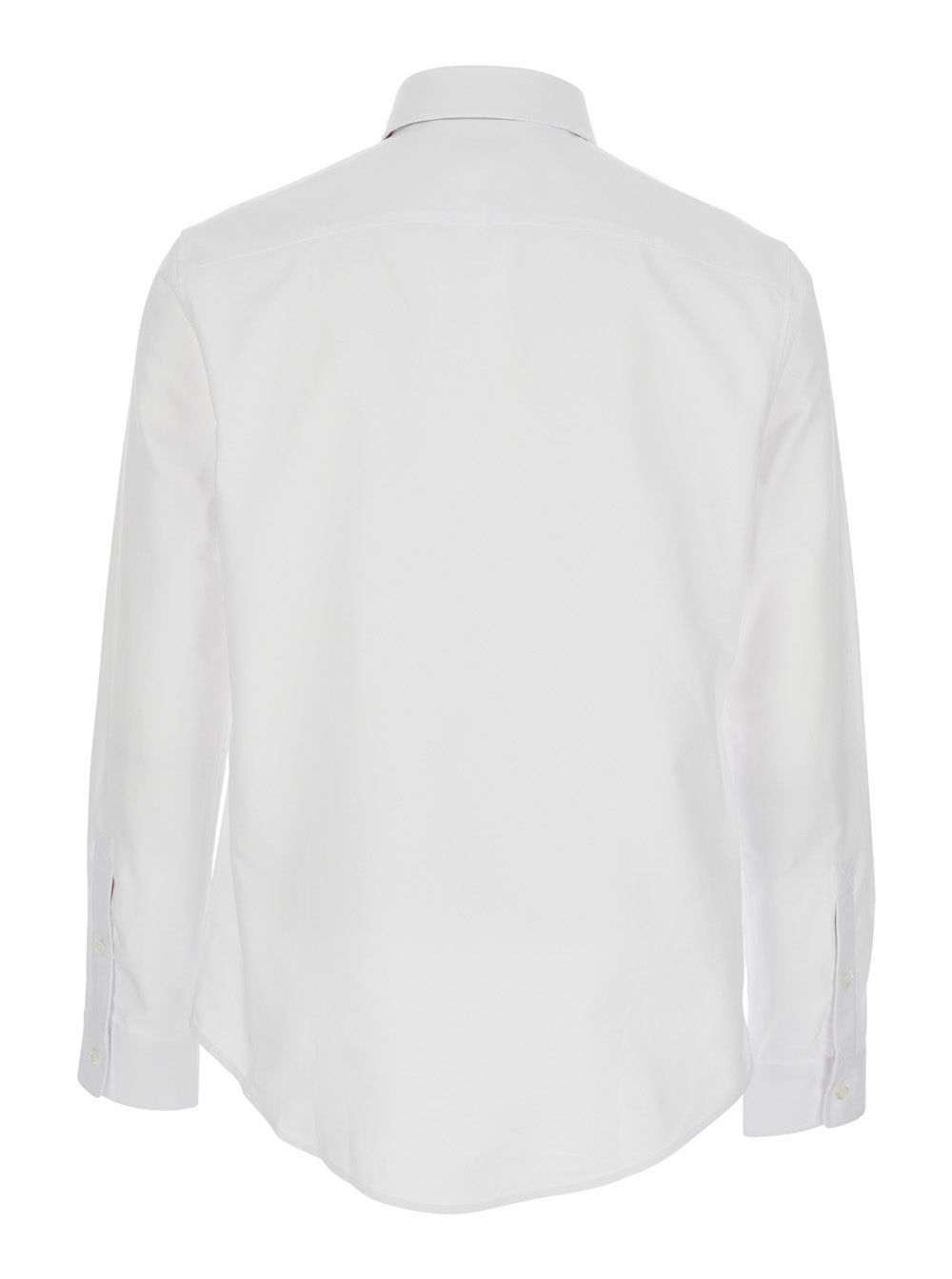 Burberry Men White Shirt With Button Down Collar In Cotton Man BURBERRY