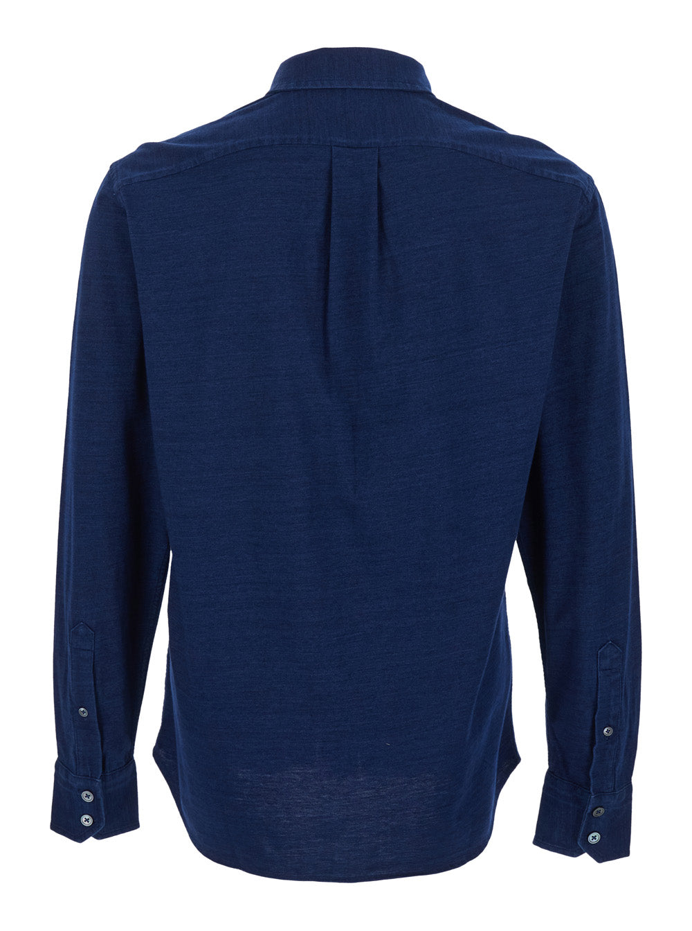 Tom Ford Men Blue Shirt With Classic Collar And Denim Effect In Cotton Man TOM FORD