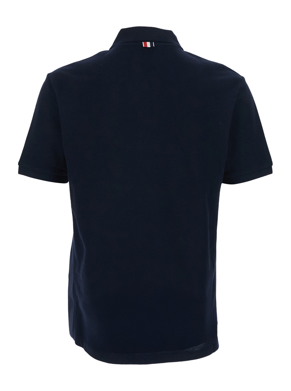 Thom Browne Men Men's Blue "4Bar" Polo With Classic Collar And Side Logo In Cotton THOM BROWNE