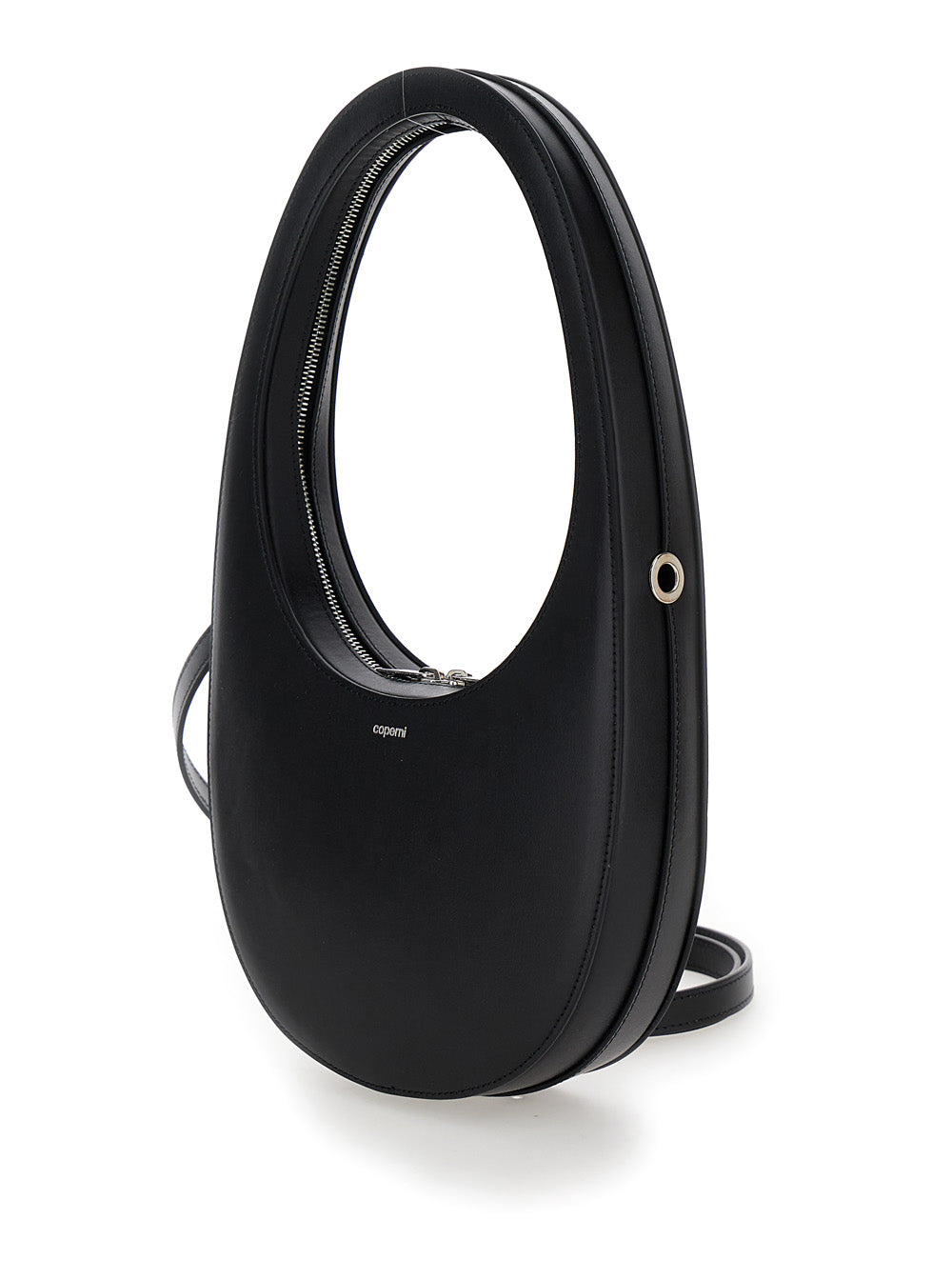 Coperni Women Handbag 'Swipe' With Logo And Black Leather Shoulder Strap For Women