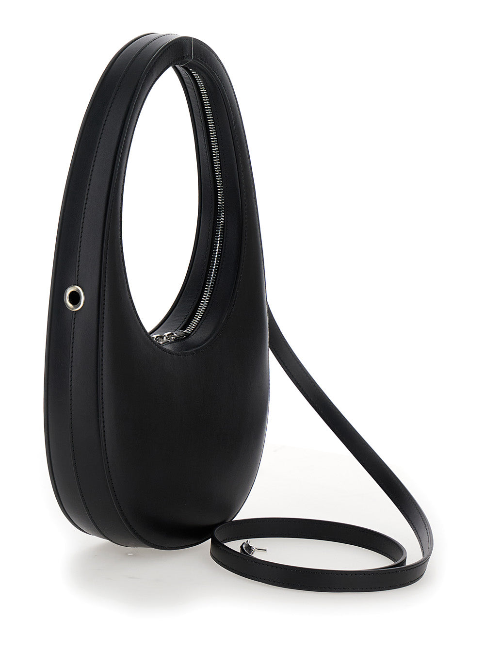 Coperni Women Handbag 'Swipe' With Logo And Black Leather Shoulder Strap For Women