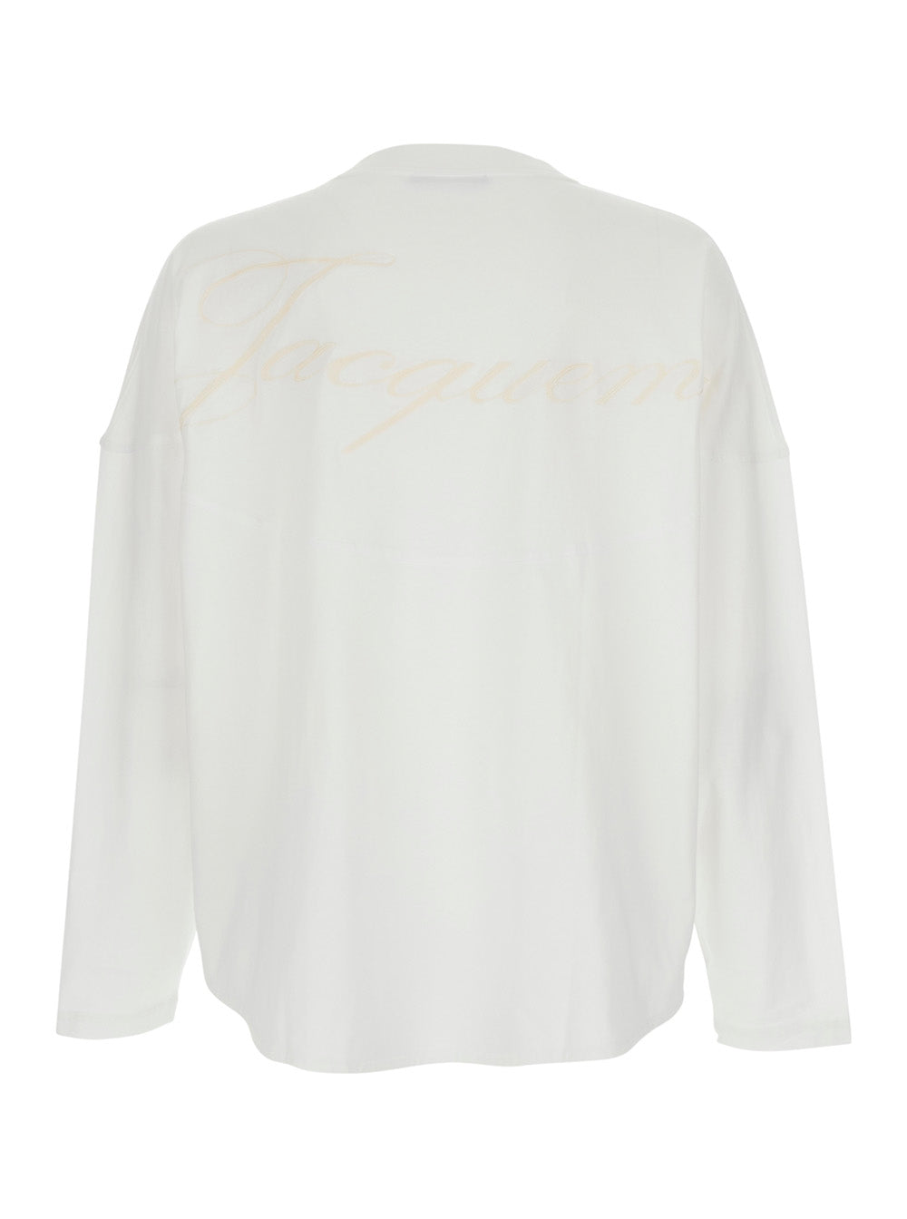 Jacquemus Men 'Le T-Shirt Atelier' White Crewneck Long-Sleeve T-Shirt In Cotton Man JACQUEMUS